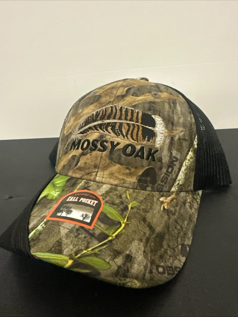 Mossy Oak Camo SnapBack Hat With Call Pocket New